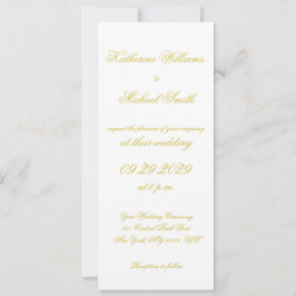 Elegant Script Island Citrus Yellow Wedding Invite Kaart