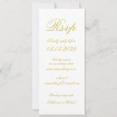 Elegant Script Island Citrus Yellow Wedding RSVP Kaart (Voorkant)