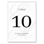 Elegant Script Ivoor Wit Monogram Trouwen Kaart (Voorkant)