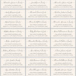 Elegant Script Ivory Cream Wedding Guest Address Sticker<br><div class="desc">Moderne Elegant Script Ivory Cream White en Black Minimalist Wedding Guest Name Address custom personalized Labels Stickers. De gastnaam wordt geschreven in een Zwiry krullend handgeschreven swash doopvontmanuscript van de staart. Dit heeft 24 stickers.</div>