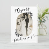 Elegant script Jubileum Afbeelding 50e jaar Kaart (Staand voorkant)