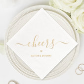 Elegant script juicht bruiloft folie servetten