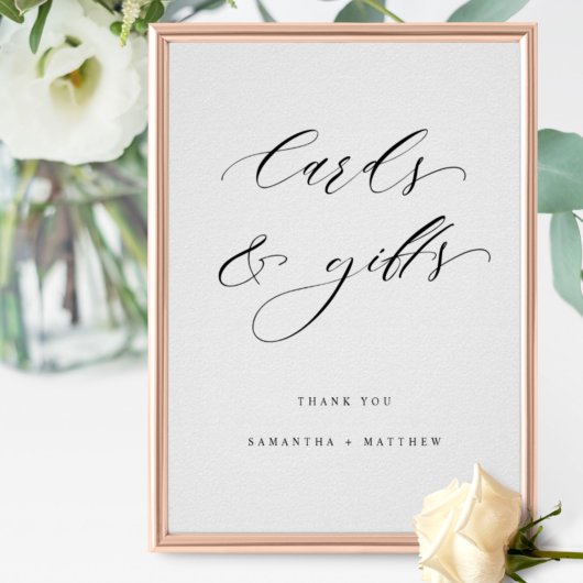 Elegant script, Kaarten en cadeaubonnen Poster