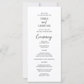 Elegant script kalligrafie wit bruiloft programma (Voorkant)