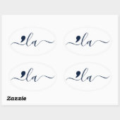 Elegant script Kamala Harris voor President Ovale Sticker (Vel)