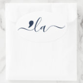 Elegant script Kamala Harris voor President Ovale Sticker (Tas)