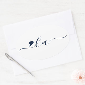 Elegant script Kamala Harris voor President Ovale Sticker