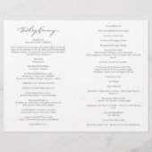 Elegant script katholieke bruiloft programma volle (Achterkant)