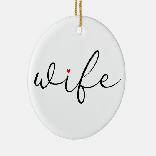 Elegant Script Keramisch Ornament (Rechts)