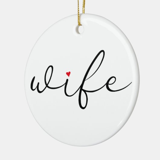 Elegant Script Keramisch Ornament (Links)