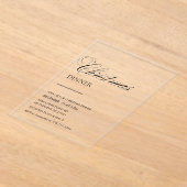 Elegant Script Kerst Diner Acryl Uitnodigingen (Laagn)