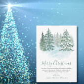 Elegant script kerstboom niet foto feestdagenkaart