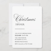 Elegant script kerstdiner kaart (Voorkant)