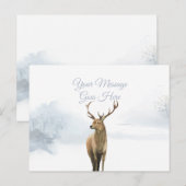 Elegant Script Kerstvakantie Winter Hert Briefkaart (Voorkant / Achterkant)