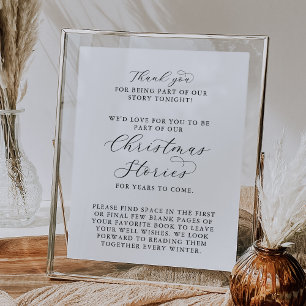 Elegant Script Kerstverhalen Poster