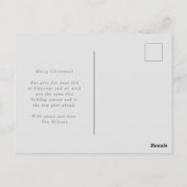 Elegant script Kerstzegeningen Vakantie Briefkaart (Achterkant)