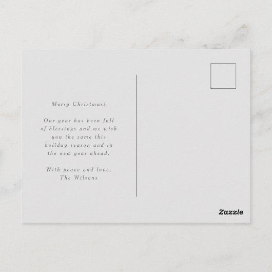 Elegant script Kerstzegeningen Vakantie Briefkaart (Achterkant)