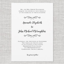 Elegant Script Klassiek Eenvoudig Formeel Trouwen 