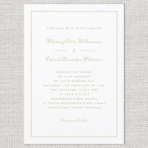 Elegant Script Klassiek Witgoud Formele Bruiloften