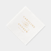 Elegant Script Klassieke Bruiloft Folie Servetten (Rechts)