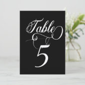 Elegant Script Klassieke Bruiloft Tafelnummers (Staand voorkant)