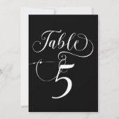Elegant Script Klassieke Bruiloft Tafelnummers (Voorkant)
