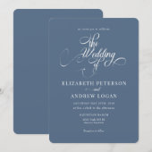 Elegant Script Klassieke bruiloft uitnodigingen (Voorkant / Achterkant)