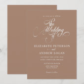 Elegant Script Klassieke bruiloft uitnodigingen (Voorkant / Achterkant)