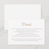 Elegant Script Klassieke Trouwdetails Insteekkaart Kaart (Voorkant / Achterkant)