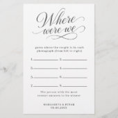 Elegant Script Koppel Foto Raadspel Ontwerp Flyer (Voorkant)