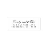 Elegant script koppelnaam retouradres  zelfinktende stempel (Design)