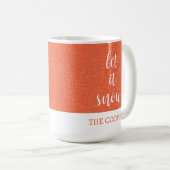 Elegant script laat het sneeuwen vakantie koffiemok (Voorkant rechts)