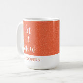 Elegant script laat het sneeuwen vakantie koffiemok (Voorkant links)