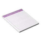 Elegant Script Lavender Checklist met één kolom Notitieblok (Schuin)