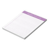 Elegant Script Lavender Checklist met één kolom Notitieblok (Linkerzijde)