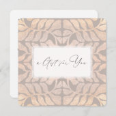 Elegant Script Leaf Patroon Cadeaubon (Voorkant / Achterkant)