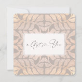 Elegant Script Leaf Patroon Cadeaubon (Voorkant)