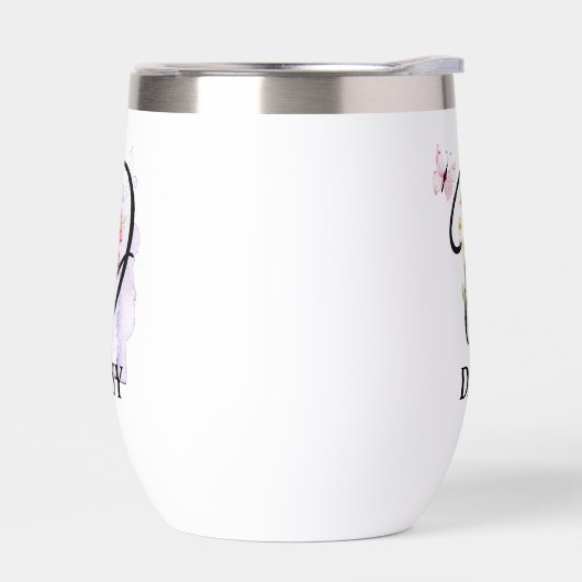 Elegant Script Letter D Monogram Gepersonaliseerde (Links)