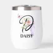 Elegant Script Letter D Monogram Gepersonaliseerde (Voorkant)