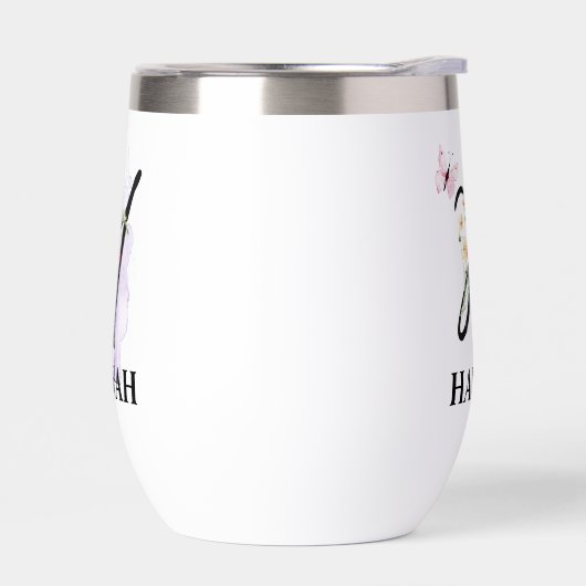 Elegant Script Letter H Monogram Gepersonaliseerde (Links)