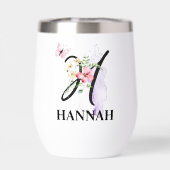 Elegant Script Letter H Monogram Gepersonaliseerde (Achterkant)