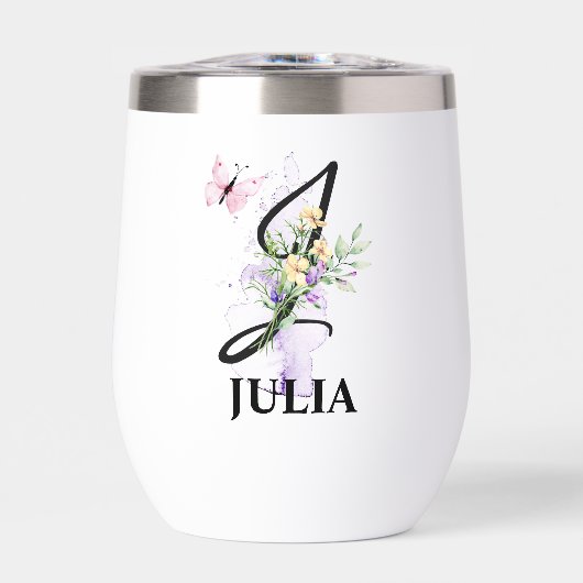 Elegant Script Letter J Monogram Gepersonaliseerde (Voorkant)