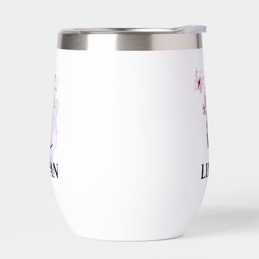 Elegant Script Letter L Monogram Gepersonaliseerde (Links)