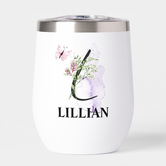 Elegant Script Letter L Monogram Gepersonaliseerde (Voorkant)