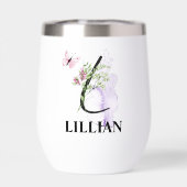 Elegant Script Letter L Monogram Gepersonaliseerde (Achterkant)