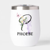 Elegant Script Letter P Monogram Gepersonaliseerde (Voorkant)