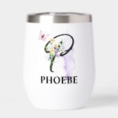 Elegant Script Letter P Monogram Gepersonaliseerde (Achterkant)