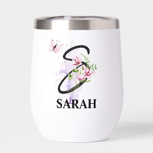 Elegant Script Letter S Monogram Gepersonaliseerde (Achterkant)