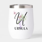 Elegant Script Letter U Monogram Gepersonaliseerde (Achterkant)