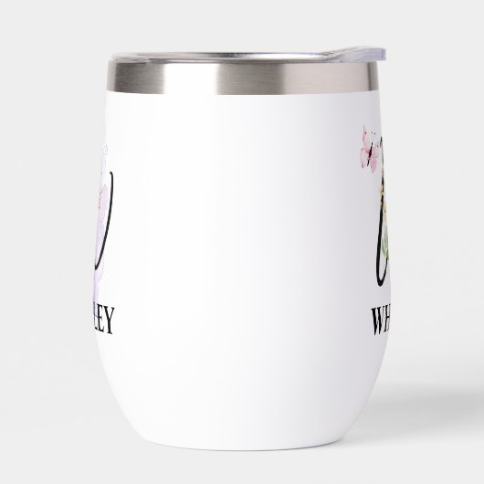 Elegant Script Letter W Monogram Gepersonaliseerde (Links)